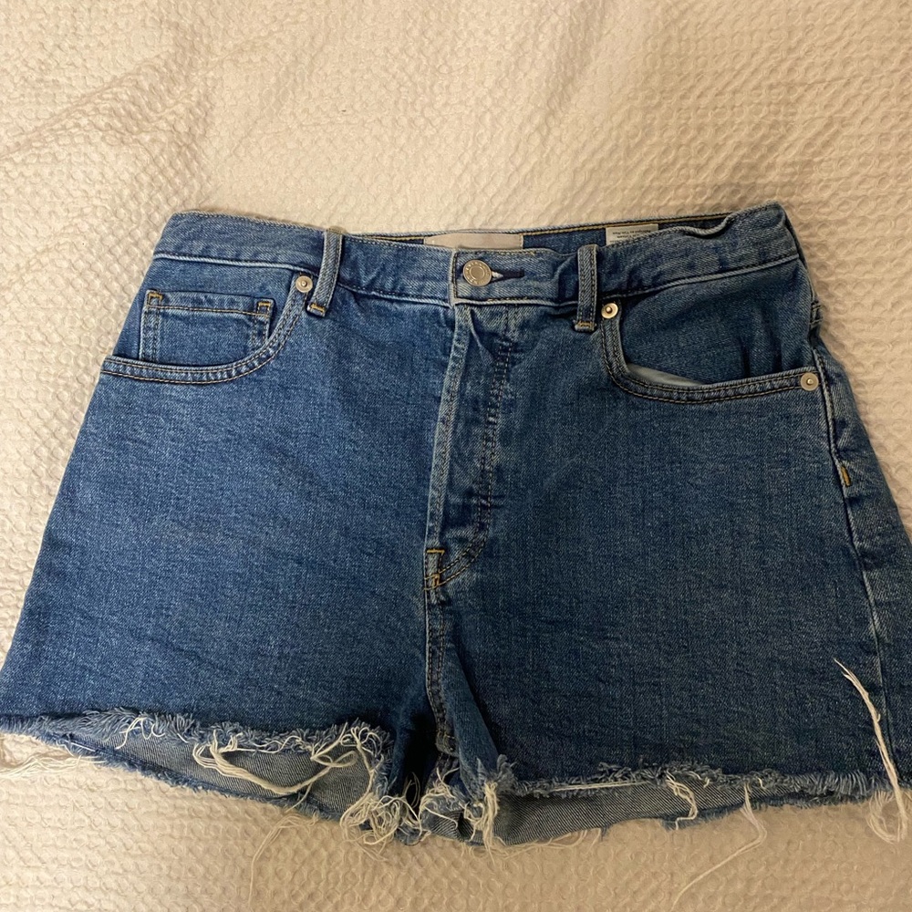 Everlane the cheeky shirt. Dark denim. Size 28. Lightly worn.